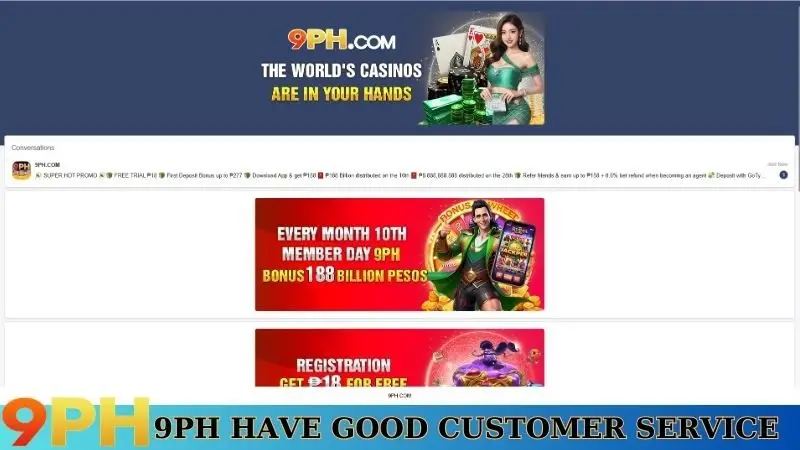 9PH Review 🎖️ Your Guide to Premier Online Gaming 2025 19 9PH have good customer service
