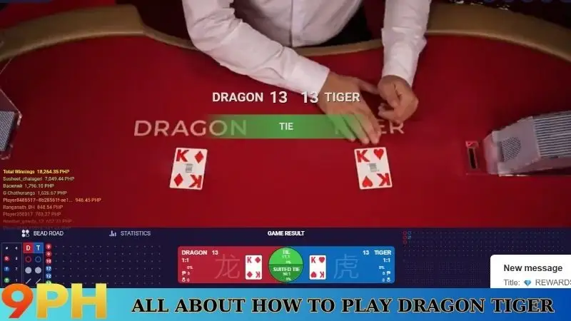 Winning Dragon Tiger strategies live casino 9PH 8 All about how to play Dragon Tiger online