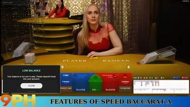 Features of Speed baccarat A