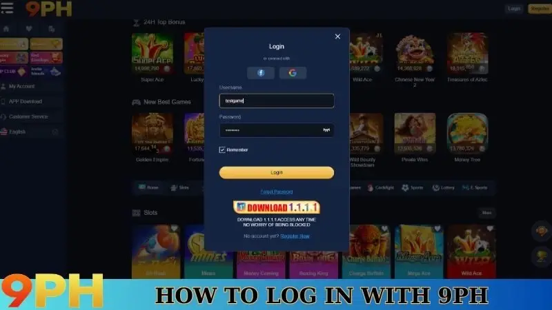9PH Log in - Quick Access & Troubleshooting Tips For Gamers 6 How to log in with 9PH
