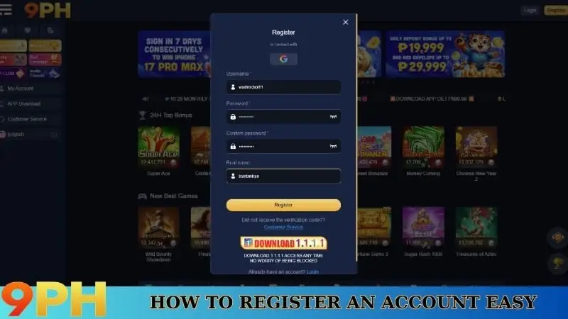 Instruct 9PH - Update useful information before starting 5 How to register an account easy