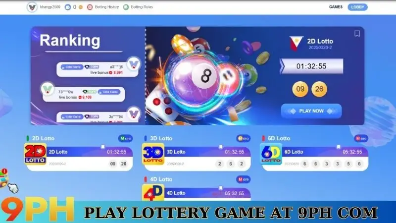 9PH Review 🎖️ Your Guide to Premier Online Gaming 2025 16 Play lottery game at 9PH com