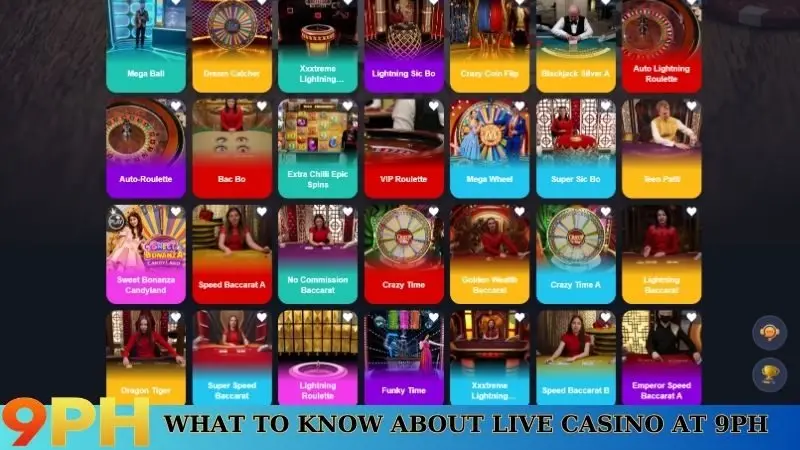 Live Casino At 9PH - A Premium Gambling Experience 4 What to know about Live casino at 9PH
